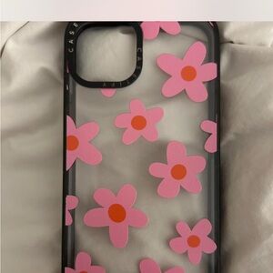 Casetify Pink and Orange Floral Phone Case